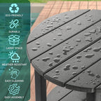 FUNBERRY Outdoor Adirondack Side Table, 2-Tier Patio End Tables, HDPE All - Image 7