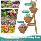Small Raised Garden Bed, 3 Tier Vertical Garden Planter for Indoor & Outdoor, Raised Planter Box with Legs
