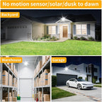 60W LED Flood Light Outdoor with 6ft Plug, 7200LM Brighter Exterior Security Lights, 5000K Daylight Floodlights, IP66 Waterproof for Yard, Garage, Workshop, Lawn, 2 Pack
