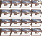 Peasur Brown Solar Lights Outdoor Motion Sensor 16 Pack, Ultra-Bright 3 Mode 140LED Fence Security Light Waterproof, Solar Wall Lighting for Patio Yard Step House Outside Cool White