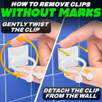 100Pcs Clear Plant Clips for Climbing Plants Indoor - White & Flexible Climbing Plant Wall Clips for Vines - Universal Size Vine Clip Set with Self-Adhesive Mount, Easy Installation and Strong Grip