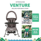 Baby Delight Go with Me Venture Portable Chair | Indoor and Outdoor | Sun Canopy | 3 Child Growth Stages | Grey