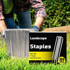 HongWay 360 Pack 6 Inch Landscape Staples, Galvanized Garden Staples 11 Gauge Ground Stakes Landscaping Fabric Pins Plant Cover Stakes Yard Staples for Lawn Fence Tent Hose Drip Irrigation Tube