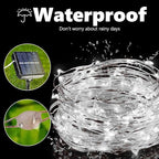 Joomer Solar Fairy Lights, 2-Pack Total 80FT 240LED Solar String Lights Outdoor Waterproof 8 Lighting Modes for Patio Fence Party Garden Yard Home Holiday Tree Outdoor Decoration (White)