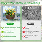 Hanging Baskets for Plants Outdoor, 12 Inch 3 Pack Hanging Planters for Outdoor Plants, Breathable Water-Draining, Hanging Pots for Plants Indoor with Chain Hanging Pot for Garden Porch Patio Balcony