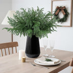 Artificial Norfolk Pine Branches, 24 Pcs 18-Inch Green Christmas Greenery