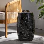 Christopher Knight Home Ruby Outdoor 12" Iron Side Table, Black