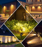 MEIKEE 7W 800LM Low Voltage Landscape Lighting, 12V 24V 2700K Warm White LED Landscape Lights IP66 Waterproof Outdoor Spot Lights for Garden Pathway Wall Tree Fence 2-Pack