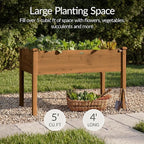 Best Choice Products 48 x 24 x 30 Inches Raised Garden Bed, Elevated Wood Planter Box Stand for Backyard, Patio, Balcony with Bed Liner, 200 Pound Capacity - Acorn Brown