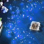 Blue Battery Operated String Lights, 4 Pack 32.8 Ft with Remote