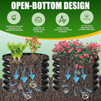 17" Tall Elevated Round Metal Rised Garden Bed- 2'x2' in Size and 0.8MM Thick Durable Planter Box for Vegetables Flowers Succulent at Patio/Garden Outdoor (Black, 2FT Diameter)