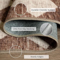 Outdoor Rug, Checkered Brown and Beige Entryway Mat, 2 x 4 Ft 3 In