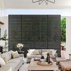 Metal Privacy Screen Outdoor 72" H×44" W, Freestanding Decorative Privacy Screen - Image 4