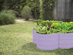 Plant & Plot Galvanized Raised Garden Beds Outdoor // 3×3×1 ft Planter Raised Beds for Gardening, Vegetables, Flowers // Large Metal Garden Box (Lavender) // Patented Tool-Free Design