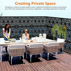 Decorative Fence Privacy Screen, 3-Panel Black Steel, 72 in Tall