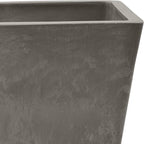 Arcadia Garden Products U65CT Plastic/Stone/Wood Composite Simplicity Window Box, No Drainage Hole (Drillable), Patio Plant Container, Indoor Outdoor Planter, 25.5" x 9, Cement Color