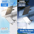 200W Solar Flood Light Outdoor 40000LM 6500K LED Solar Street Light with Remote, IP66 Waterproof Dusk to Dawn Outdoor Security Lighting, 13FT Cable Splitted Solar Powered Lamp for Parking Lot Garage
