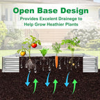 JERIA 6×3×1ft Raised Garden Bed with Support Rods,Galvanized Raised Garden Bed Kit Outdoor Metal Gardening Planter Box for Vegetable, Fruits, Flower