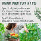 Dalen Jute Trellis for Vining Crops - Natural Strength, Easy Harvest Reach-Through Mesh - Ideal for Tomatoes and Peas – 150 sq ft.