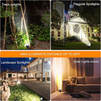 SUNLONG Solar Outdoor Lights,Solar Spot Lights Outdoor Waterproof Solar Spotlight Landscaping for Yard Garden Flag Pathway Trees(Natural White)