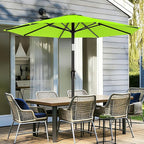 AreShark 9 FT Patio Umbrella for Outdoor, Outdoor Umbrella with Push Button Tilt and Crank, Outdoor Patio Umbrellas with 8 Sturdy Ribs for Market, Garden, Deck, Backyard, Pool (Apple Green)