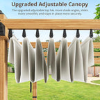 10 x 13 ft Aluminum Pergola with Adjustable Canopy, Outdoor Metal Pergola, Imitation Wood-Grain Sun Shade Shelter for Garden Patio Backyard Deck