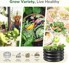 GreatBuddy 2x2x1 ft Round Galvanized Raised Bed, Easy-Assembly Raised Garden Bed with Anti-Cut Gloves & Tools, Rust-Proof Garden Bed for Outdoor, Vegetables, Herbs, Small Trees, Black
