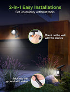 InnoGear Solar Lights for Outside, Outdoor Landscape Spotlight Waterproof Security Lighting Adjustable Auto On/Off for Patio Deck Yard Garden Pool Driveway, Pack of 4