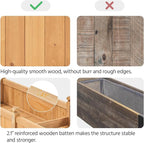 Yaheetech 90.5″ L×23.5″ W×16″ H Wooden Raised Garden Bed, Horticulture Wood Rectangular Garden Planter Outdoor, Raised Planter Box for Yard/Greenhouse/Vegetable/Flower/Herbs, Light Brown, 2pcs