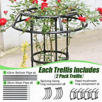 Garden Trellis for Climbing Plants Outdoor, 41.3 Inch Mushroom Top Trellis for Climbing Plants, Plant Trellis Support for Potted Plants Climbing Vine Rose Clematis Vegetable Trellis, 2 Pack