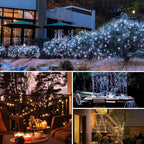 btfarm 4 Pack Solar String Lights Outdoor - 320LED 132FT Solar Fairy Lights Outside Waterproof 8 Modes, Copper Wire Solar Powered Twinkling Lights for Tree Garden Christmas Wedding Party Decoration