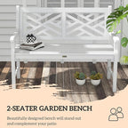 Outsunny Outdoor Garden Bench, Wooden Frame Patio Bench - Image 5