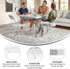 Flash Furniture Hercules Series Plastic Folding Chair - White - 4 Pack 650LB Weight Capacity Comfortable Event Chair-Lightweight Folding Chair
