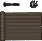 SUNNY GUARD Customized 3.3'x35' Brown Balcony Privacy Screen, 90% Shade - Image 2