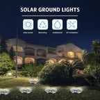 4.6inch Solar Lights Outdoor Waterproof,12Pack Solar Lights for Outside,Solar Garden Lights Landscape Lighting for Patio Pathway Lawn Yard Deck Driveway Walkway(White Light)