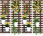 Weysat 4 Pcs Wall Planter Wooden Orchid Hanging Planter for Indoor Plants Wall Mount Planter Stand Frame Display Air Plant Holders Outdoor Vertical Rack Wall Decoration for Garden (12 x 35 in)