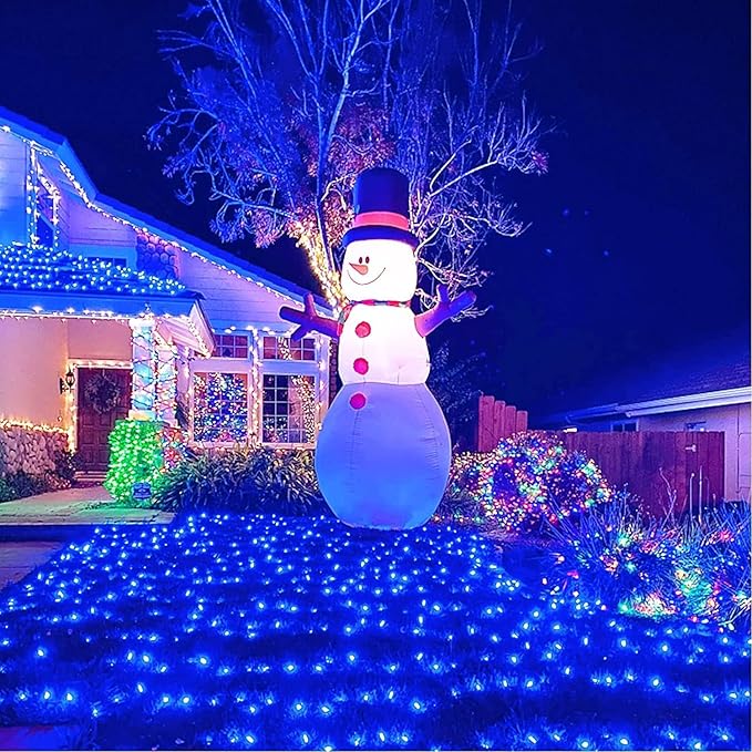 String Lights with 500 LEDs, 165 ft Blue Waterproof Outdoor Set