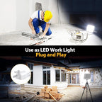 Onforu 120W Flood Lights Outdoor,12000lm White LED Work Light with Plug, 6500K Daylight White LED Flood Lighting, IP66 Waterproof Security Yard Lights for Yard Garage Stadium 2 Pack