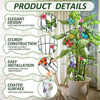 LEIFIDE 2 Pcs 33in Plant Trellis for Climbing Plants Indoor, Butterfly Expandable Large Metal Trellis for Potted, Heavy-duty Tall Rustproof Houseplant Support for Flowers Vine Ivy Pothos Hoya Monstera