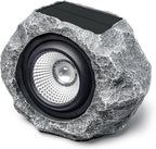 Solar Rock Lights Outdoor, Angle Adjustable Solar Lights Outdoor Waterproof, LED Solar Garden Lights, Auto On/Off Landscape Lighting for Yard, Pathway, Patio, Flower Bed - White Glow (Stone Gray)