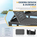ROJIK Outdoor Chaise Lounge Chair Set of 2, - Image 5