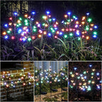 Solar Garden Lights Waterproof, Solar Lights Outdoor Decorative 4Pack,80Led Solar Powered Flowers Garden Decor,Fairy Lights Yard,Pathway,Outside Decorations,Gardening Gifts for Women Mom
