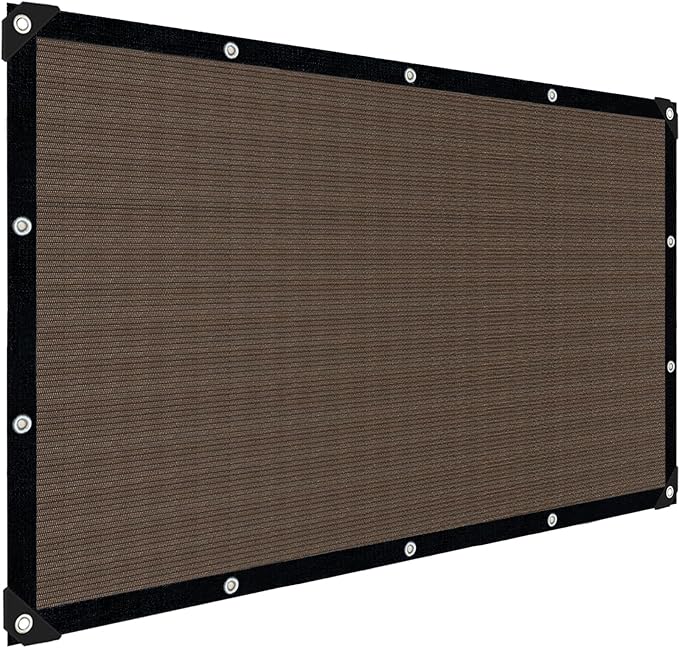 Mocha Sun Shade Cloth,Pergola Shade Cover with Reinforced Grommets,90% Shade Fabric Fence Privacy Screen Balcony,Pergola Shade Cover Canopy Garden Carport Porch Deck Patio Shade Cover,4x8FT