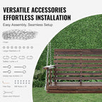 VEVOR Outdoor Wooden Porch Swing, 880lbs 4.5FT Heavy Duty Haning Porch Swings Bench Chair for Patio, Garden and Courtyard