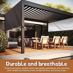 Universal Pergola Replacement Canopy Outdoor Canopy Shade Cover Waterproof Shade Top Cover for Outdoor Patio Porch Backyard(16 x 10 ft,Coffee)