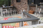 Bench, Deep Grey Top with Warm Grey Sides, 2 Pack - Proudly Made in The USA, Click and Lock Hardware-Free Assembly, Durable and Stylish Outdoor Seating