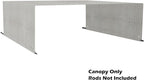 Universal Pergola Replacement Canopy Shade Cover with Breathable HDPE Fabric & Rod Pockets for 10 x 10 FT Pergola, Canopy Size: 192'' L x 106'' W (Smoke Tan)