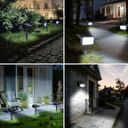 Fabrito Solar Spot Lights Outdoor 4 Pack, [108Leds, 4 Modes] Auto On/Off Spotlights, IP67 Waterproof Landscape Lights for Tree, Yard, Patio, Pool, Pathway, Driveway, Cool White