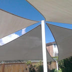 E&K Sunrise 25' x 25' x 25' Sun Shade Sail Triangle Canopy Shade Cover UV Block for Patio Backyard Garden Outdoor (Light Gray)