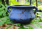 Goodman and Wife Egyptian Era Designed Earthen Ware Terra-Cotta Vessel/Planter with Looped Handles (Purple)